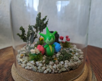 Roselia jar terrarium // nerd terrarium // game decoration