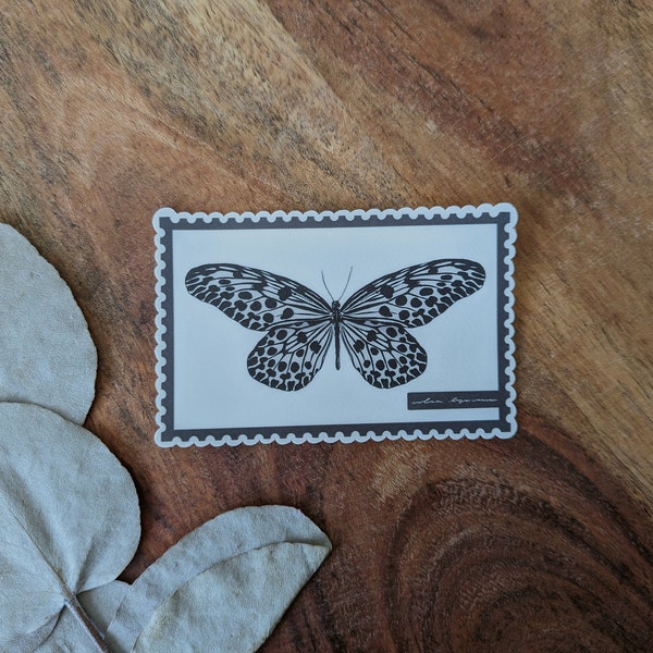 Paper Kite Butterfly Semi Vinyl Sticker // Butterfly sticker // die cut sticker