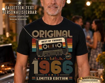 60th Birthday Gift for Men and Women – Personalized Vintage T-Shirt, Year 1966 – Gift for Her/Him – Personalized Gift for Grandma