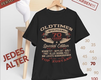 70th Birthday Gift for Men - 1956 T-Shirt with Name - Gift Idea for a 70th Birthday - Retired Classic Car T-Shirt - Living Legend 1956
