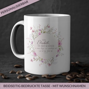 Christliches Personalisiertes Geschenk Personalisierbare Tasse Bibelvers Individuell Wunschnamen Becher Christliches Weihnachtsgeschenk