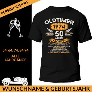 Birthday Gift Man 30 40 50 60 70 80 Birthday T-Shirt Men Vintage Car Year 1955 1965 1975 1985 1995 T-shirt Personalized