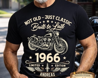 60th Birthday Gift for a Man – Vintage Motorcycle Biker 1966 - Personalized Gift for Men - Birthday Gift for Him – Gifts for Grandpa