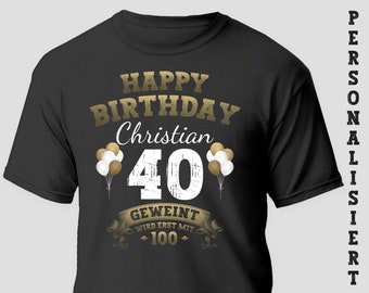 Cadeau 40e verjaardag man t-shirt vintage 1985, leeftijd en naam aanpasbare cadeaus voor mannen verjaardagscadeau t-shirt papa opa