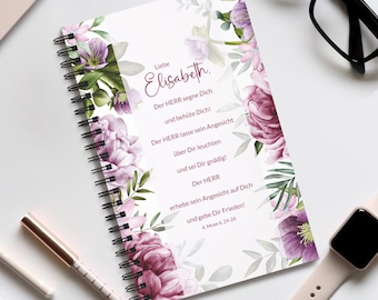 Personalizable Christian Notebook - Prayer Journal with desired name - Christian Gift Idea - Christian Gift - Aron's Blessing