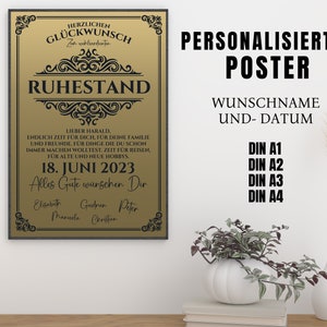 Gift pension Gift farewell pensioner Pensioner gift Gift for pension Gift for retirement Personalizable Desired name Date