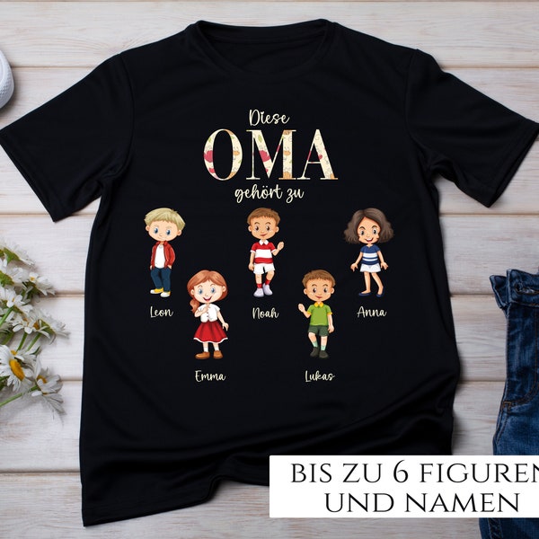 Damen T-Shirt personalisiert - Die allerbeste Oma gehört zu - personalisiertes Geschenk für Frauen/ Geschenkidee für sie verschiedene Farben