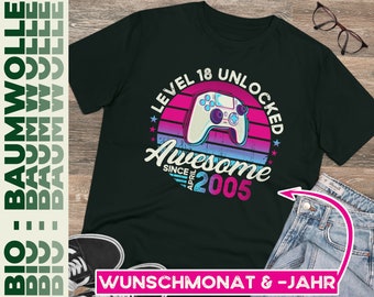 18 20 30 40 50 60 Geburtstag Mann Frau Gamer Zocker Jahrgang 1953 1963 1973 1983 1993 2003 2005 - Geburtstags T-shirt, Damen Herren T shirt