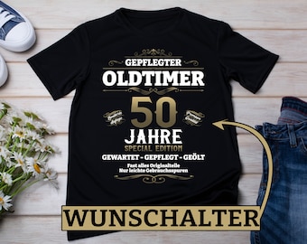 50th Birthday Gift for Men - Vintage Car 1976 - Personalized T-Shirt - Gift Idea for Men's 50th Birthday