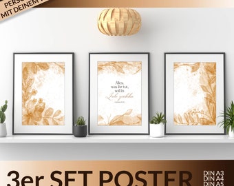 Christelijke poster cadeau Christelijke set van 3 Bijbelverzen voor het jaar 2024 Christelijke wanddecoratie Gepersonaliseerde Bijbelvers gewenste tekst