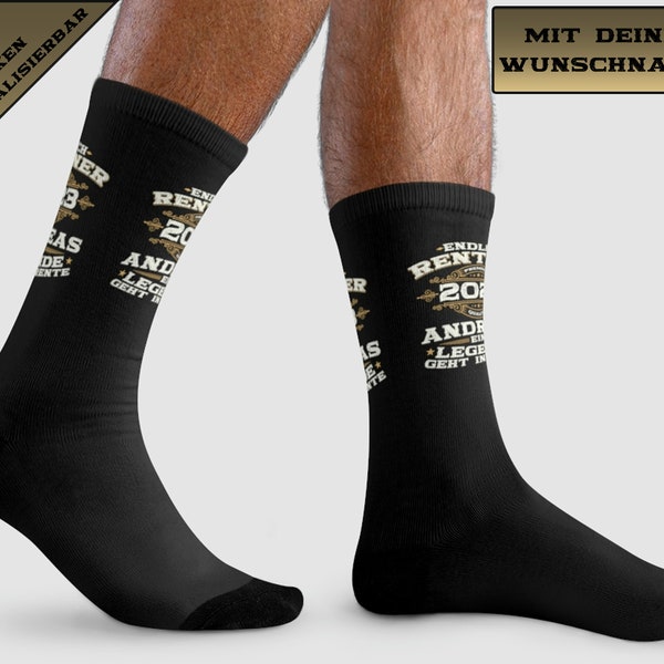 Gift pension men's socks/ gift farewell pensioner/ pensioner gift/ gift retirement/ customizable/socks with desired name