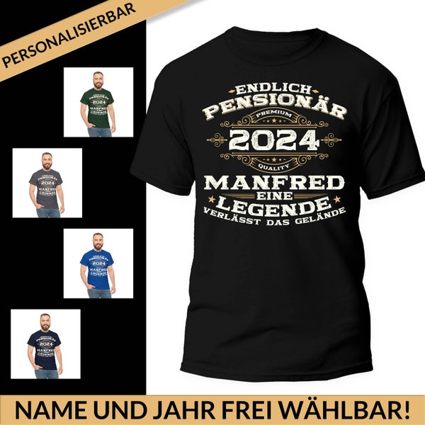 Gift Pension Man T-Shirt Gift Farewell Pensioner Gift Pension Gift Retirement Personalizable Desired Name TShirt
