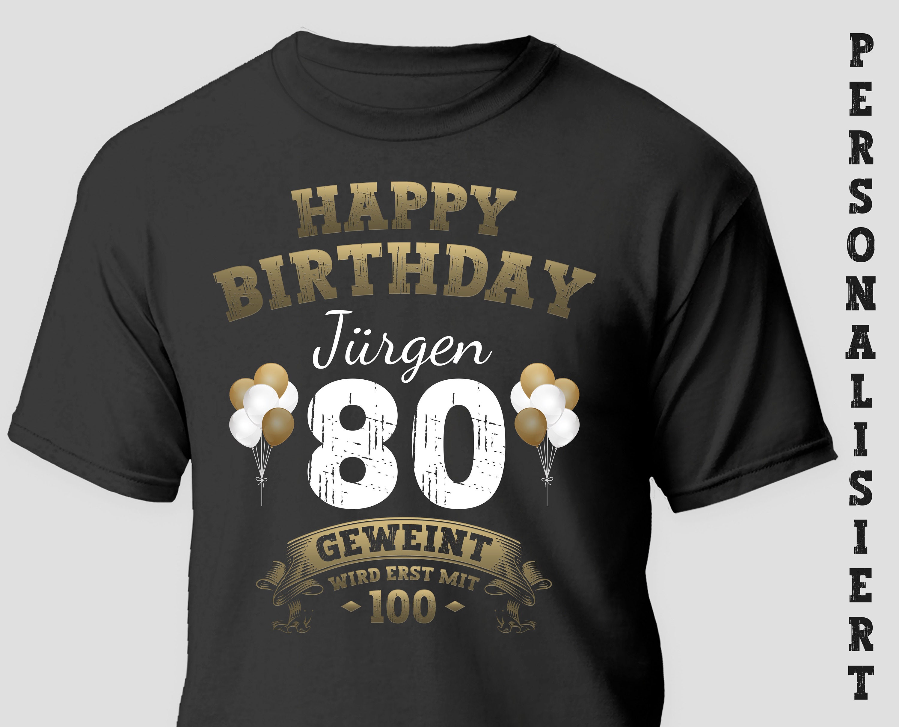 Gift 80th Birthday Man T-Shirt Year 1945 Age and Name Personalizable Gifts for Men T-Shirt Birthday Gift Dad Grandpa