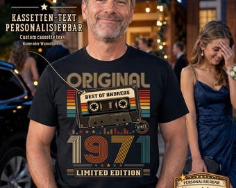 55th Birthday Gift for Men and Women – Born in 1971 Personalized Vintage T-Shirt – Gift for Her & Him – Personalized Gift for Mom
