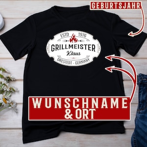 Grill Gift Father Grill T-Shirt Grill Master Personalized TShirt Dad Grill Gift Ideas Hobby Griller T Shirt Father&#39;s Day Gift Dad
