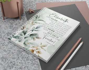 Personalizable Christian notebook - Prayer diary with desired name - Christian gift idea - Christian gift - Aron's blessing