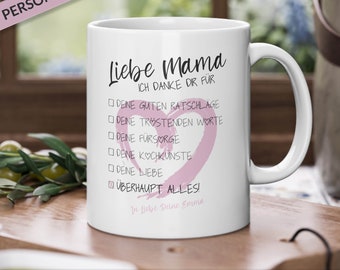 Muttertagsgeschenk Tasse Beste Mama Becher Muttertag personalisiertes Geschenk personalisierter Mom Becher Geburtstagsgeschenk Mama
