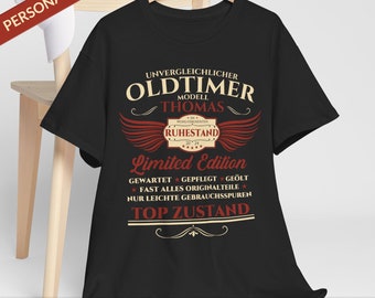 Retirement 2026 Gift T-Shirt, Farewell Gift for Retirees, Retirement Gift, Classic Car Retirement T-Shirt, Personalized with Name