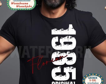 40th Birthday Gift for Men – Personalized Legend T-Shirt – Vintage 1986 – Funny Men's Shirt, 40th Birthday Gift – Party Shirt with Name
