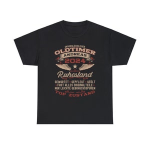 Retirement Gift T-Shirt, Farewell Gift for Retirees, Retirement Gift, Classic Car Gift, Retirement T-Shirt, Personalized with Desired Name Black
