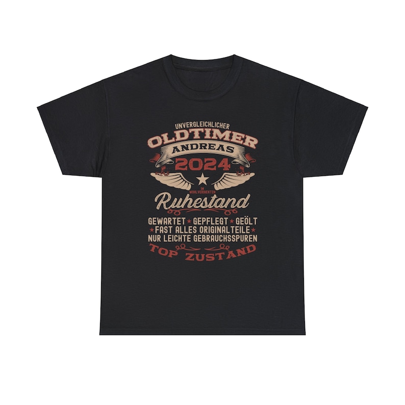 Retirement Gift T-Shirt, Farewell Gift for Retirees, Retirement Gift, Classic Car Gift, Retirement T-Shirt, Personalized with Desired Name Black