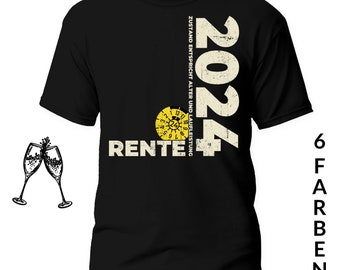 Geschenk Rente Mann T-Shirt Verabschiedung Rentner Geschenk Lustig Geschenk Abschied Geschenk Ruhestand Personalisiert Tshirt Wunschjahr