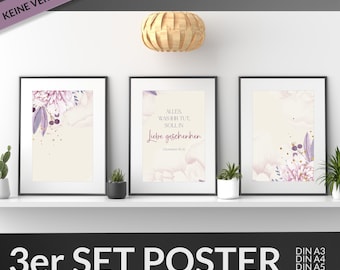 Christelijke poster cadeau Christelijke set van 3 Bijbelverzen voor het jaar 2024 Christelijke wanddecoratie Gepersonaliseerde Bijbelvers gewenste tekst