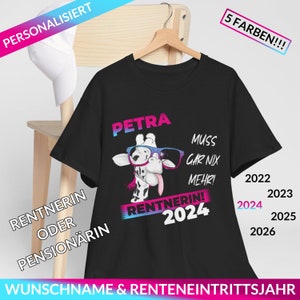 Gift Pension T-Shirt Pensioner Pension Pensioner Gift Gift Retirement Personalizable Desired Name TShirt Farewell