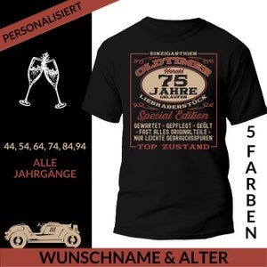 75th presente de aniversário homem clássico carro camiseta vintage 1950 camiseta personalizado nome desejado e idade carro clássico 75 anos de idade