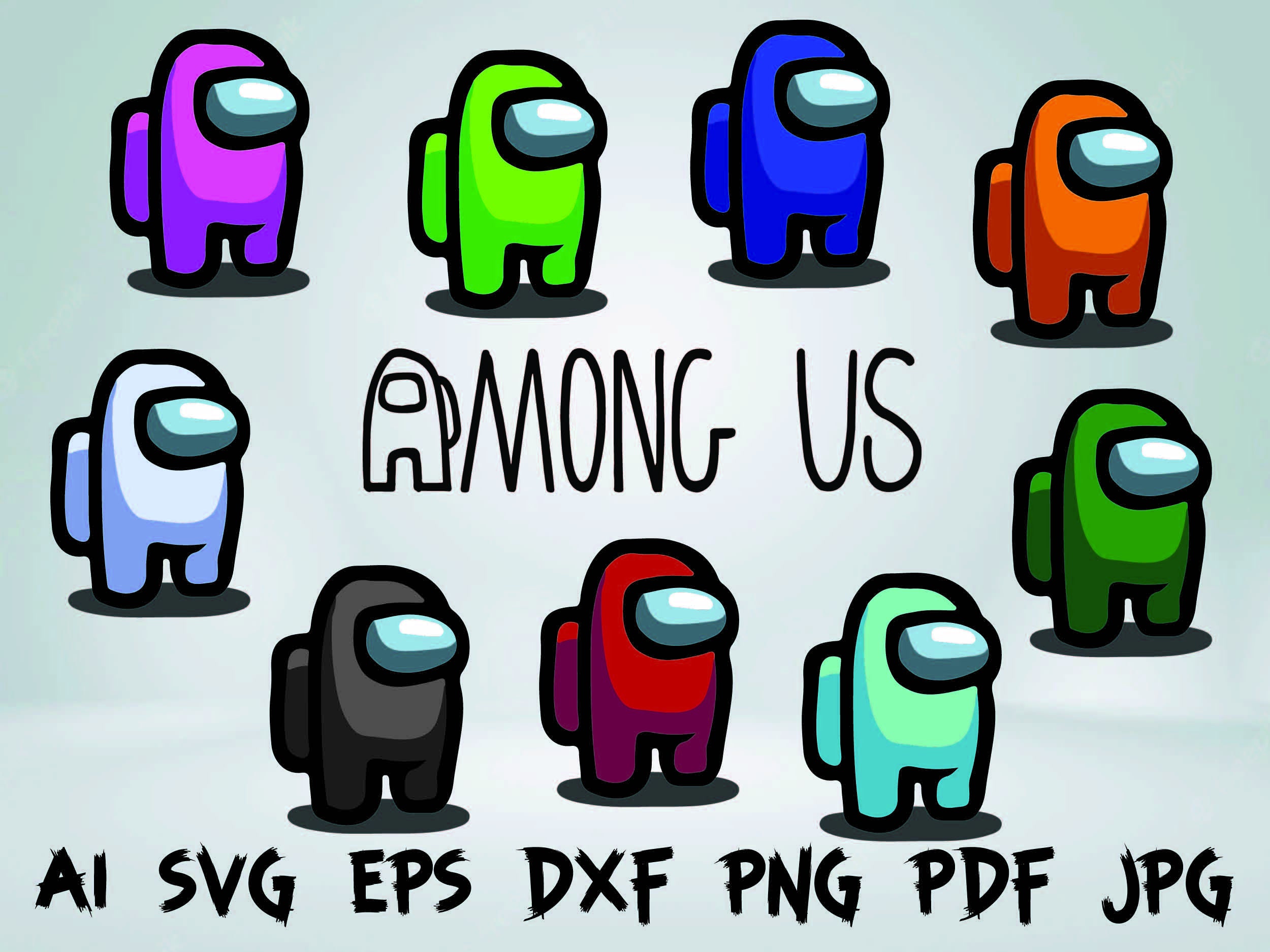 Among us is a collection colored characters Vector Image