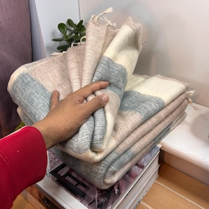 Hand-Loomed Yak Wool Throw Blanket: Travel Camping Wrap