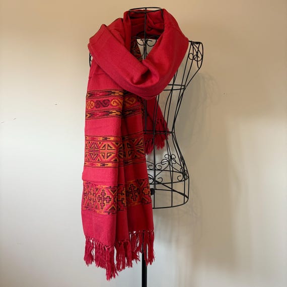 Hand-Loomed Wool Shawl: Himalayan Travel Wrap, fairly traded from Nepal Yoga throw s8