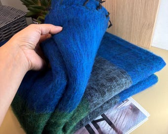 Hand-Loomed Yak Wool Throw Blanket: Cozy Travel Camping Wrap Home accessories sofa bed throw yoga blanket fairy traded from Nepal b5