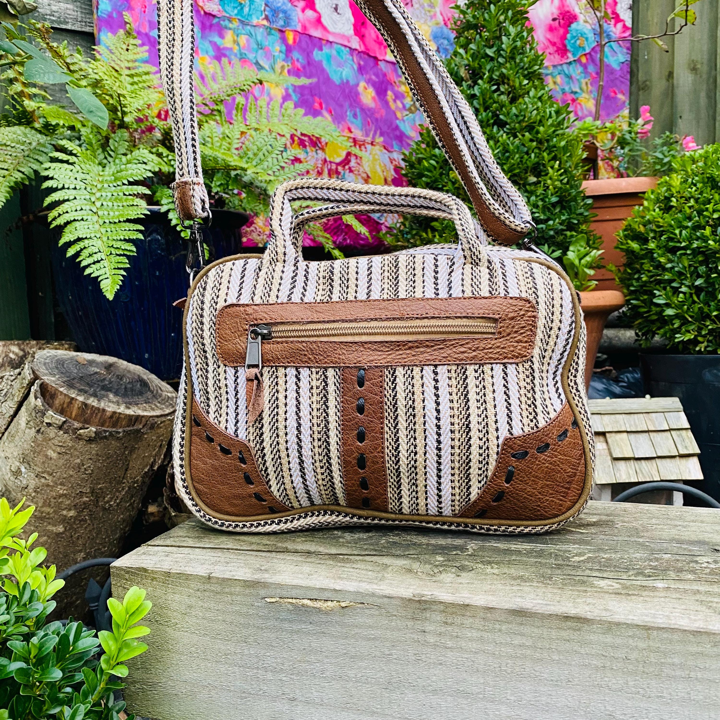 Handmade Cotton tote bag sustainable shoulder bag everyday cross body bag natural item