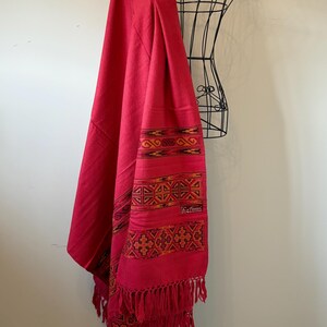 Hand-Loomed Wool Shawl: Himalayan Travel Wrap, fairly traded from Nepal Yoga throw s8 image 2