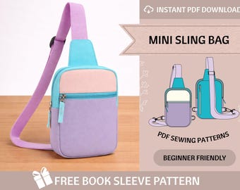 Mini Sling Bag Sewing Pattern / Sling Bag Sewing Pattern / Crossbody Bag Pattern / Beginner Pattern / PDF Sewing Pattern