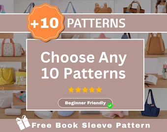 Wählen Sie ein beliebiges 10 Taschen-Schnittmuster-Bundle (Beginner PDF Download)