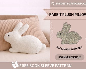 Kaninchen Plüsch-Kissen Schnittmuster: Anfängerfreundlich (PDF Download, enthält Bonusmuster)
