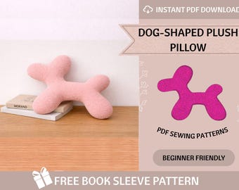 Hund Plüsch-Kissen Schnittmuster: Anfängerfreundlich (PDF-Download, Größen A4/US Letter/A0)