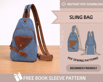 Sling Bag Sewing Pattern / Sling Backpack / PDF Sewing Pattern / Crossbody Bag Pattern / Beginner Pattern / Bag Pattern