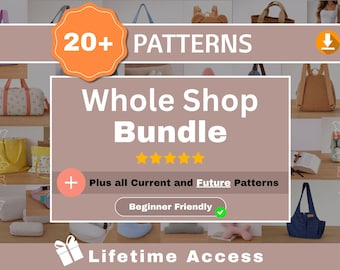Whole Shop Schnittmuster-Bundle: Lebenslanger Zugang, anfängerfreundlich (PDF-Download)