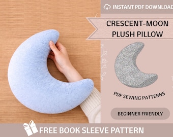 Crescent Moon Plüsch-Kissen Schnittmuster (PDF Download) - Anfänger freundlich