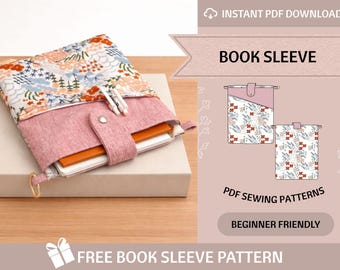 Wzór na okładkę książki / Etui na Kindle / Wzór dla początkujących / Łatwy wzór / Wzór do samodzielnego szycia / Wzór PDF / (3 rozmiary)