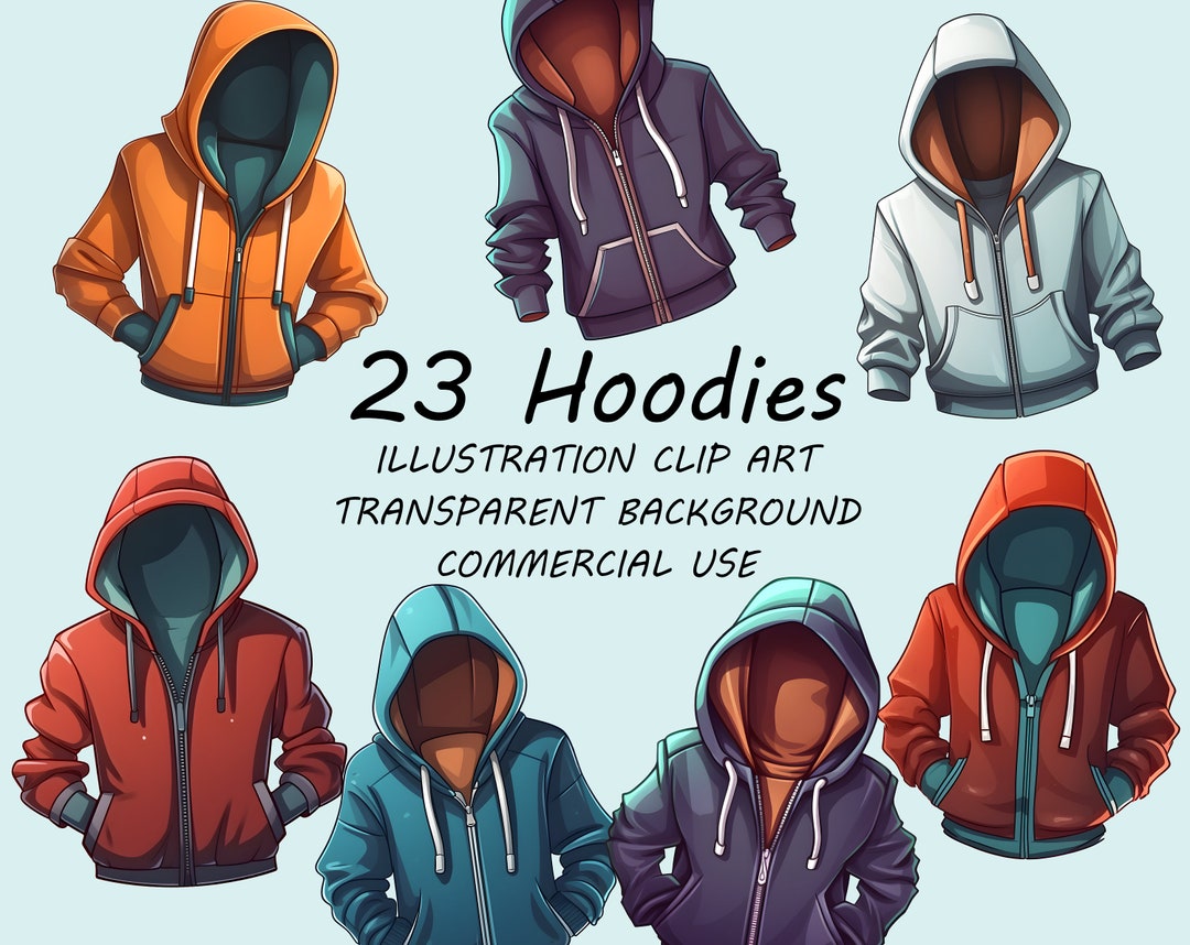 Hoodie Clipart, Commercial Use, Illustration Hoodies PNG, Scrapbooking