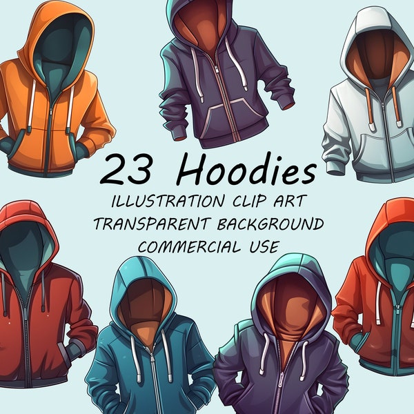 Hoodie Clipart, Commercial Use, Illustration Hoodies PNG, Scrapbooking, Art, Game Icon, Fashion, Sport