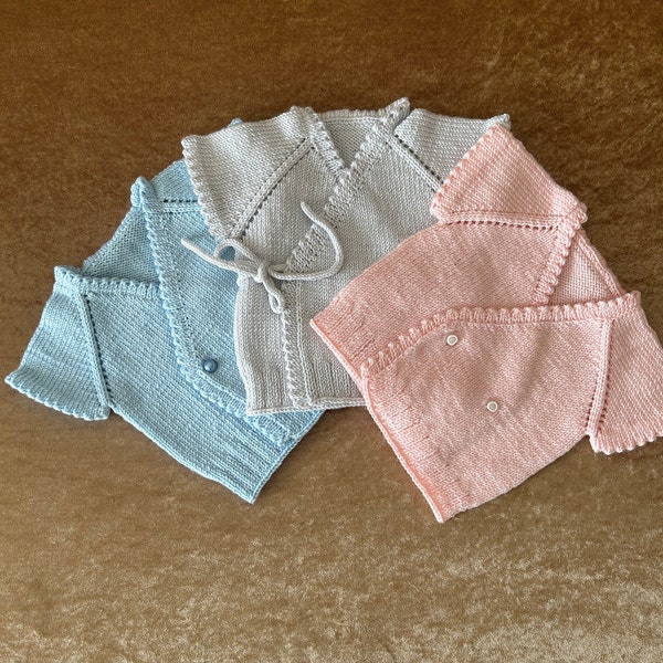 Gilet bébé bio fait main, gilet bébé au crochet pour nouveau-né