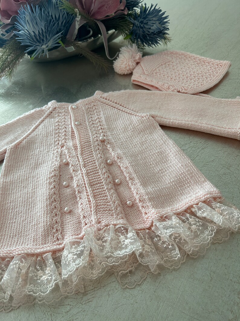 Jeannette Baby Cardigan, Lilac