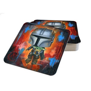 Mandalorian & Child Coaster / Star wars coaster