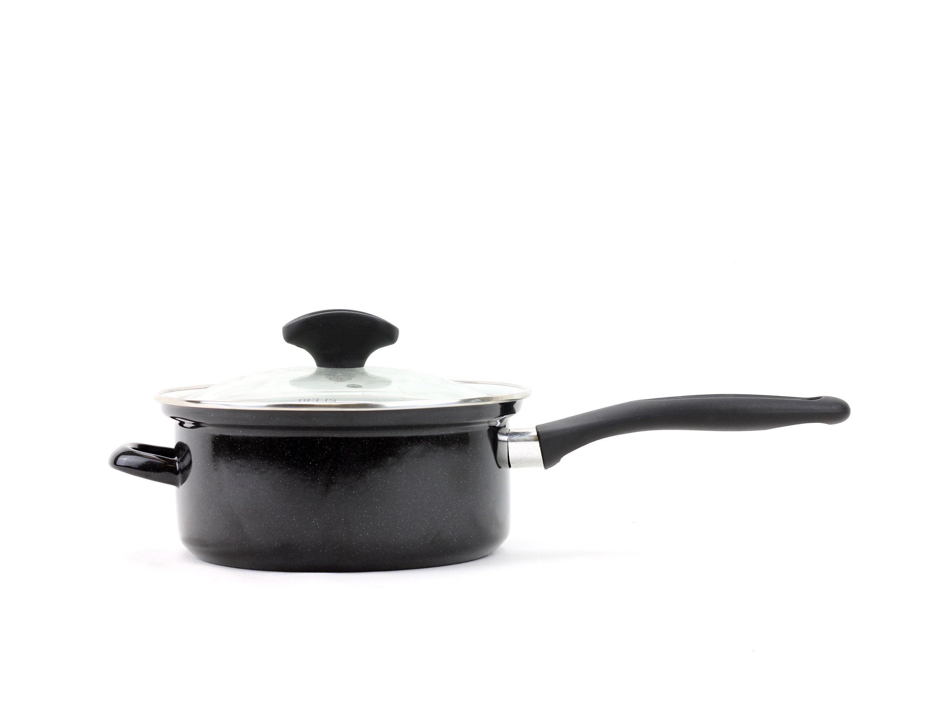 Cookware Cooking Pots Set, Set of Cooking Pots Saucepans and Pans Black