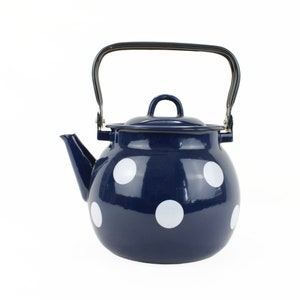 Teapot Coffee Pot Enamel kettle country style jug vintage kitchen